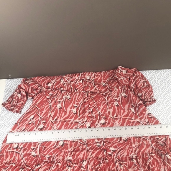 All Saints Alise Kazuno Floral Print Drawstring Dress 8 - Picture 11 of 13